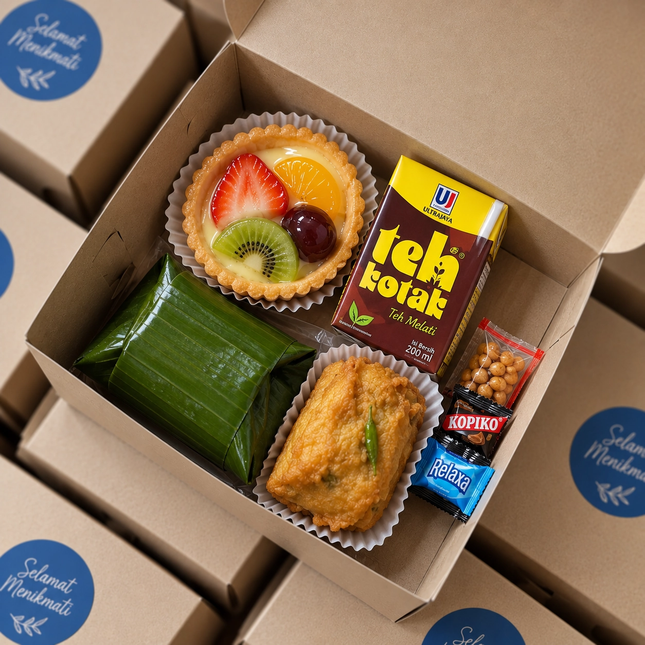 Snackbox 3kue + tehkotak